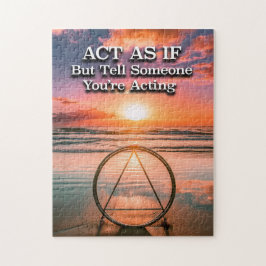 Quebra-cabeça Agir como se o slogan de recuperação pudesse nasce