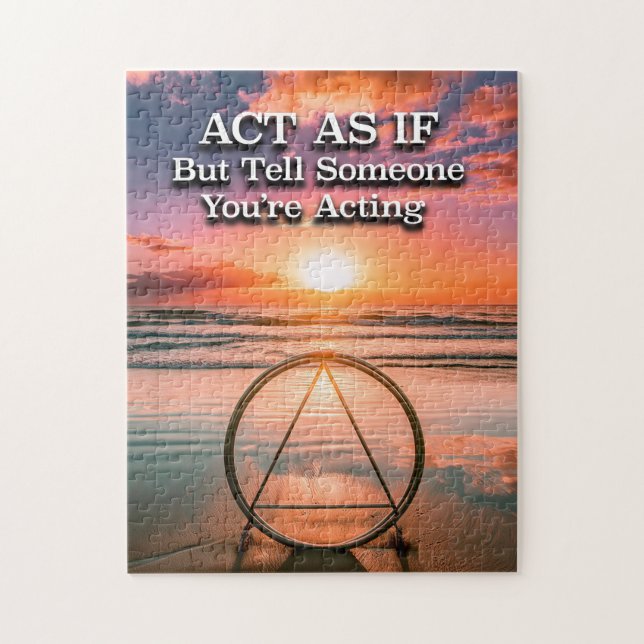 Quebra-cabeça Agir como se o slogan de recuperação pudesse nasce (Vertical)