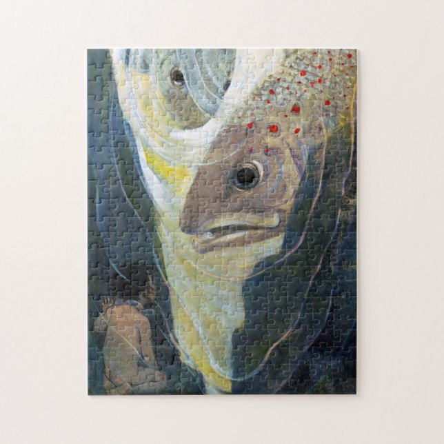 Quebra-cabeça Água, Bebê e Peixe, Jessie Willcox Smith (Vertical)