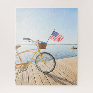 Quebra-cabeça Água Bicicleta Pelo lago