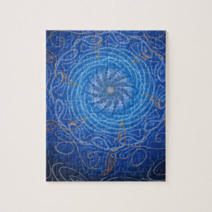 Quebra-cabeça Água customizável (spirograph psicadélico)