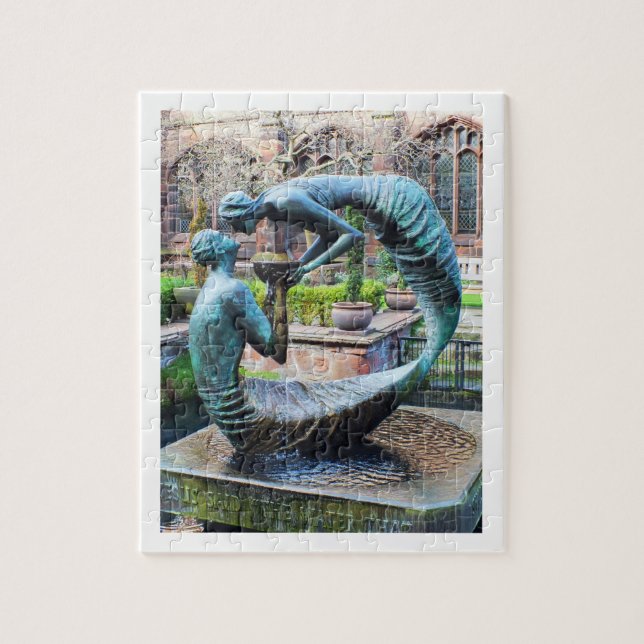 Quebra-cabeça Água da escultura da vida (Vertical)