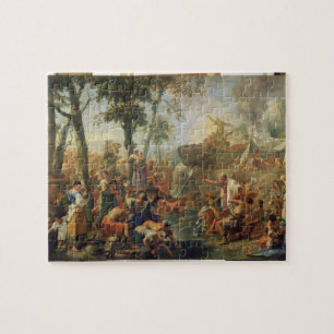 Quebra-cabeça Água do desenho de Moses da rocha (óleo em canva