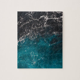 Quebra-cabeça Água do mar azul-esbranquiçada azul-esbranquiçada