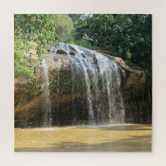 Quebra-cabeça água, romance, paisagem, plantas, cascata, ásia (Vertical)