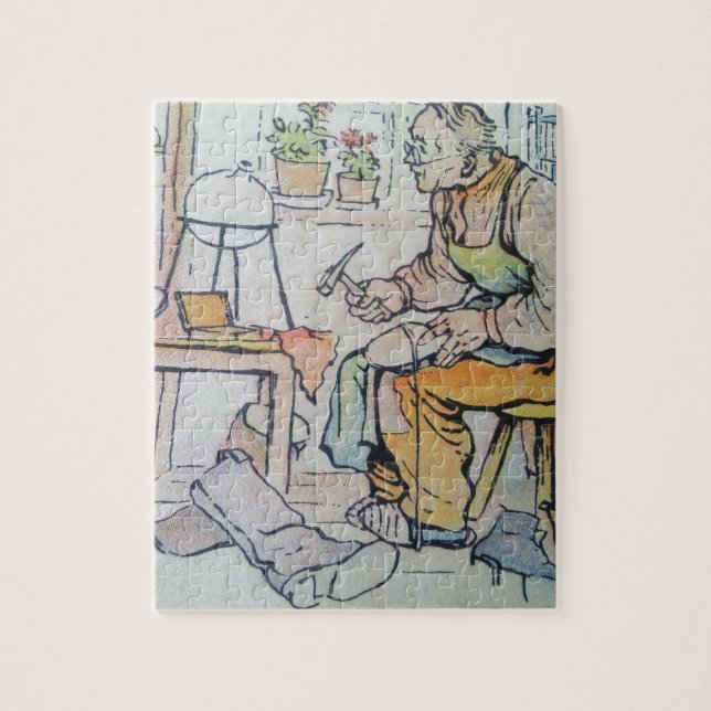 Quebra-cabeça Aguarela da antiguidade do negócio do reparo dos (Vertical)