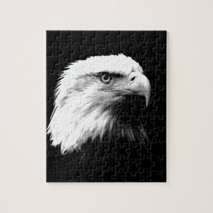Quebra-cabeça Águia americana preta & branca