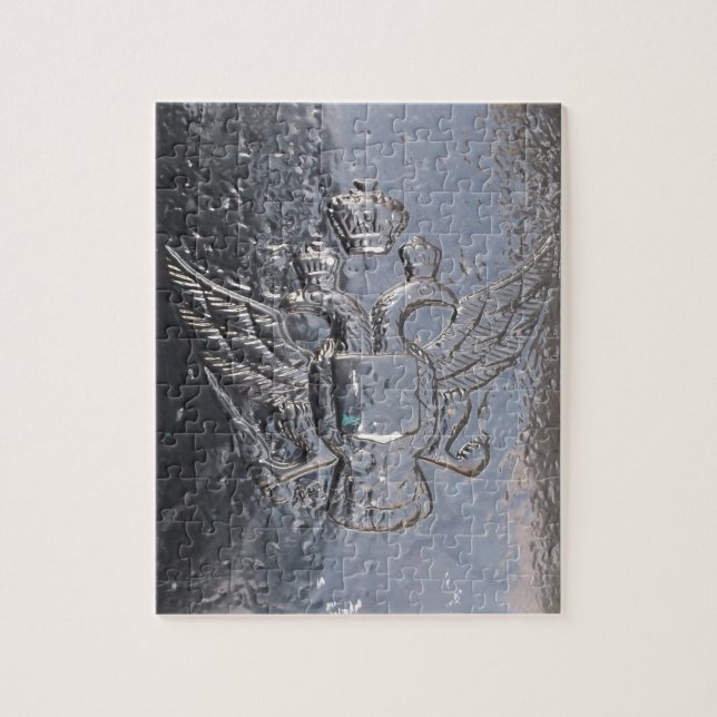 Quebra-cabeça Águia de Dupla Cabeça no Canhão (Vertical)