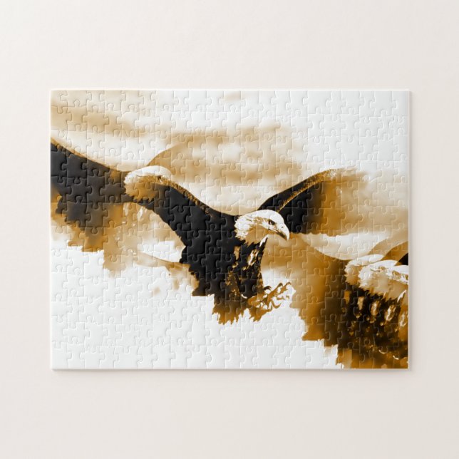 Quebra-cabeça Águia na Arte de Voo (Horizontal)