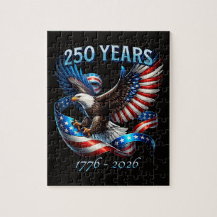 Quebra-cabeça Águia Patriótica e Bandeira 250 Anos 1776-2026