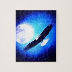 Quebra-cabeça Águia Voadora e Lua