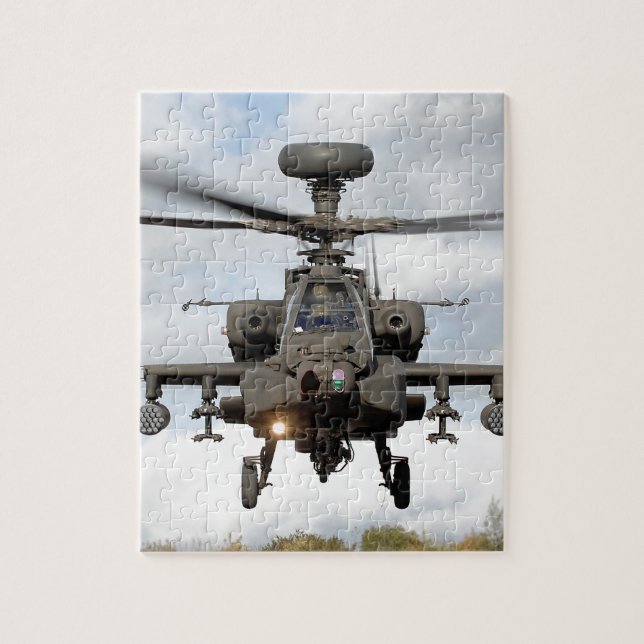 Quebra-cabeça ah 64 apache longbow helicóptero militar (Vertical)