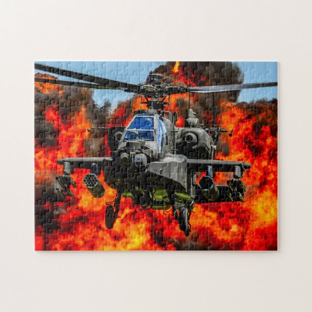 Quebra-cabeça AH-64E APACHE GUARDIAN (11x14 POLEGADAS) (Horizontal)
