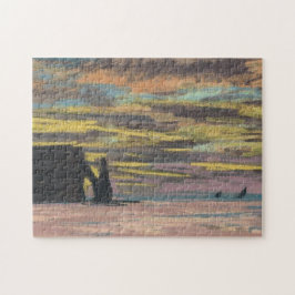Quebra-cabeça Aiguille & Porte d’Aval Etretat Sunset Monet Fine