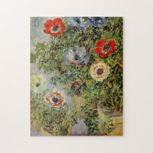 Quebra-cabeça Ainda com Anemones Monet Fine Art