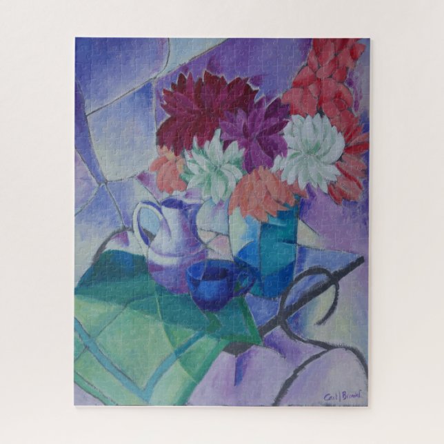 Quebra-cabeça Ainda com Dahlias - (Vertical)