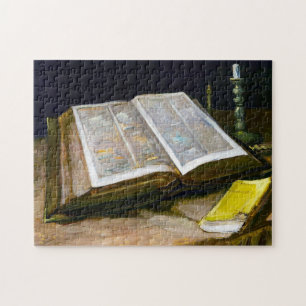 Quebra-cabeça Ainda vida com a bíblia por Vincent van Gogh
