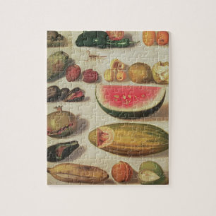 Quebra-cabeça Ainda vida com fruta e sapo