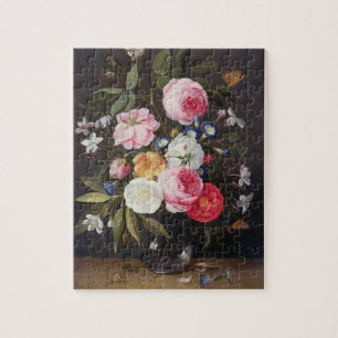 Quebra-cabeça Ainda vida T32512 das flores em um vaso, 1661