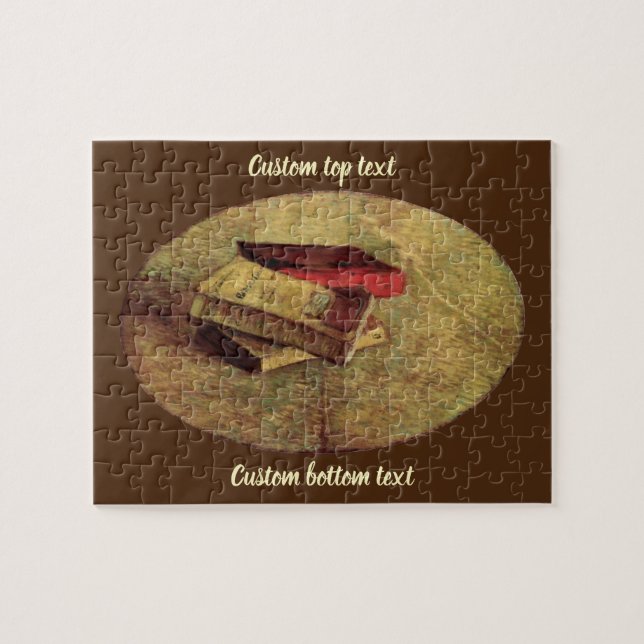 Quebra-cabeça Ainda viva com três livros de Vincent van Gogh (Horizontal)