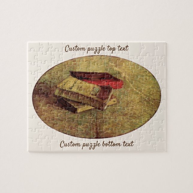 Quebra-cabeça Ainda viva com três livros de Vincent van Gogh (Horizontal)