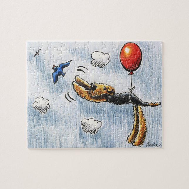 Quebra-cabeça Aire-Balloon Airedale Terrier (Horizontal)