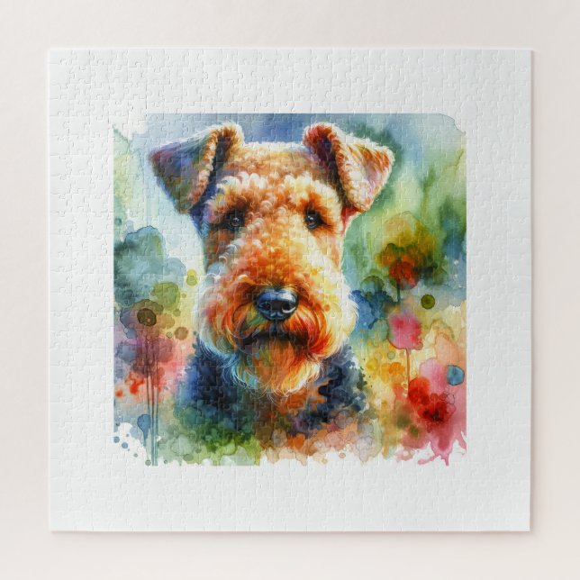 Quebra-cabeça Airedale Terrier Dog 210724AREF119 - Watercolor (Vertical)