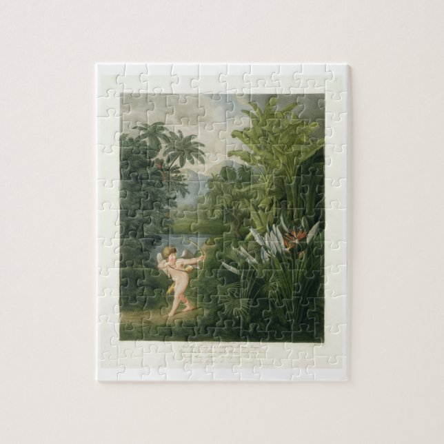 Quebra-cabeça Ajardine com o Cupido que aponta uma seta em um (Vertical)