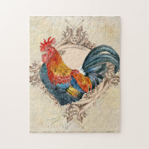 Quebra-cabeça AJR-PAPER-Black-Vintage-Rooster-1b.jpg