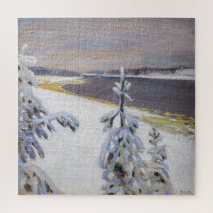 Quebra-cabeça Akseli Gallen-Kallela - Paisagem de inverno #2