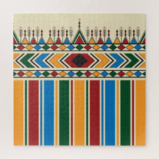 Quebra-cabeça Al-Qatt Al-Asiri inspirou um padrão geométrico.