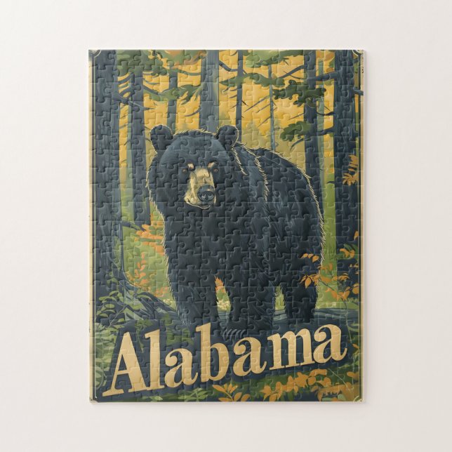 Quebra-cabeça Alabama Black Bear (Vertical)