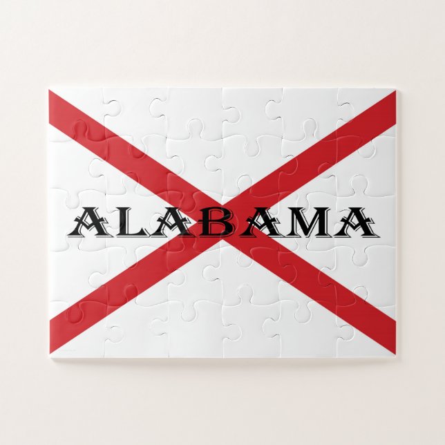Quebra-cabeça Alabama e Flag 11x14 30pc jpcnt (Horizontal)