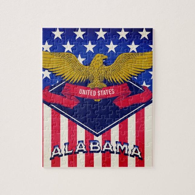 Quebra-cabeça Alabama USA Flag   (Vertical)