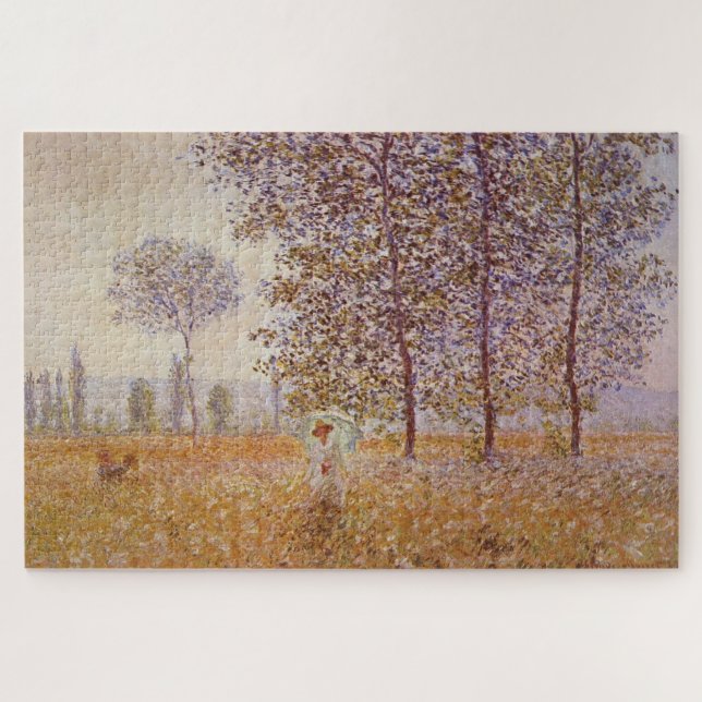 Quebra-cabeça Álamos de Claude Monet ao Sol (1887) (Horizontal)