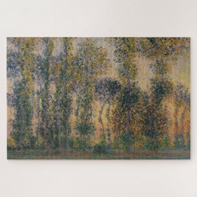 Quebra-cabeça Álamos de Claude Monet em Giverny, Nascer do Sol ( (Horizontal)