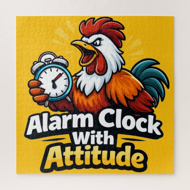 Quebra-cabeça Alarm clock with attitude, roaster quote. (Vertical)