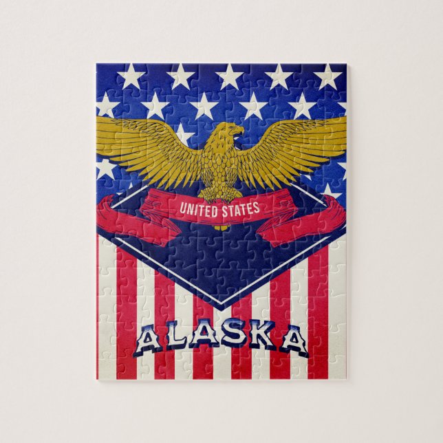 Quebra-cabeça Alaska USA Flag   (Vertical)