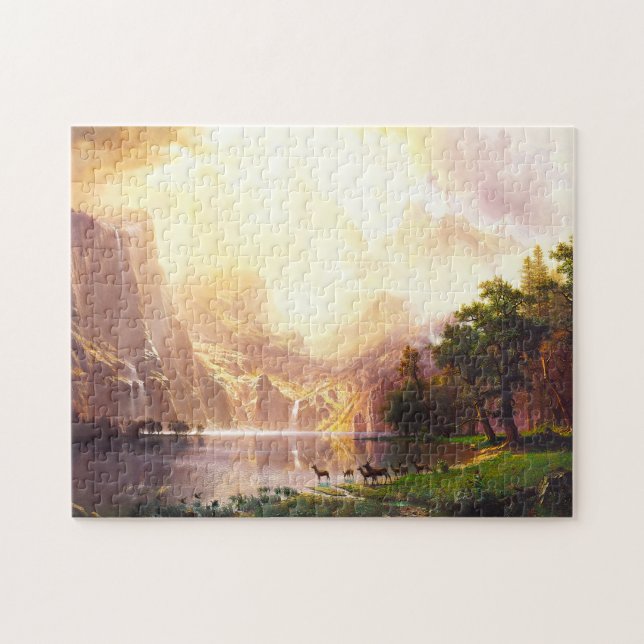 Quebra-cabeça Albert Bierstadt entre a serra Nevada (Horizontal)