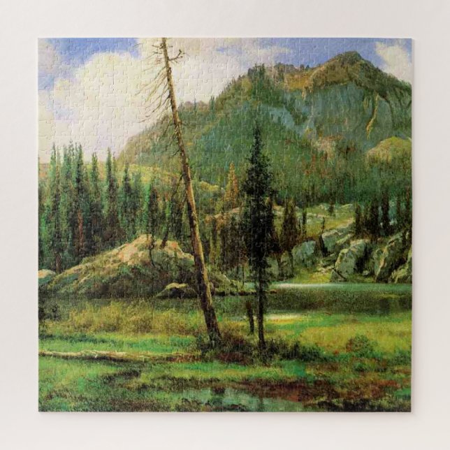 Quebra-cabeça Albert Bierstadt - Montanhas de Sierra Nevada, (Vertical)