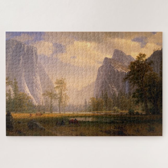Quebra-cabeça albert bierstadt - Pintura do vale do yosemite II (Horizontal)
