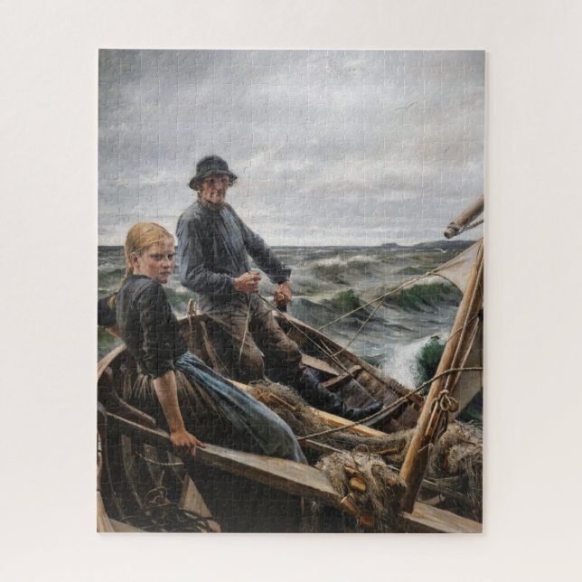 Quebra-cabeça Albert Edelfelt - At Sea (Vertical)