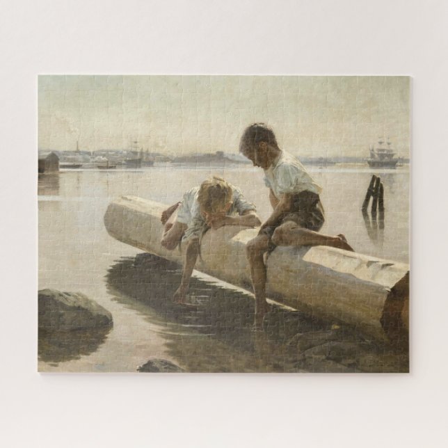 Quebra-cabeça Albert Edelsense - Dois meninos em um registro (Horizontal)