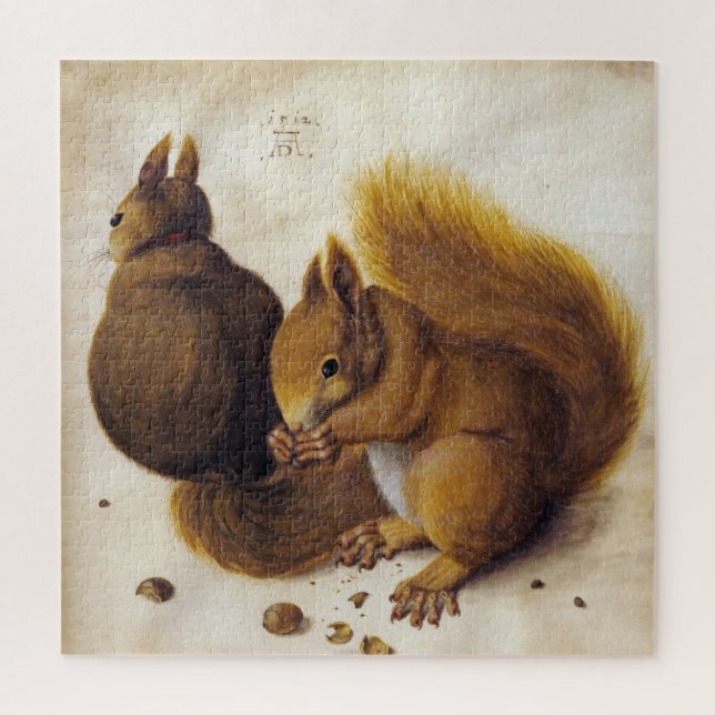 Quebra-cabeça Albrecht Dürer, Two Squirrels _ Fine Art  (Vertical)