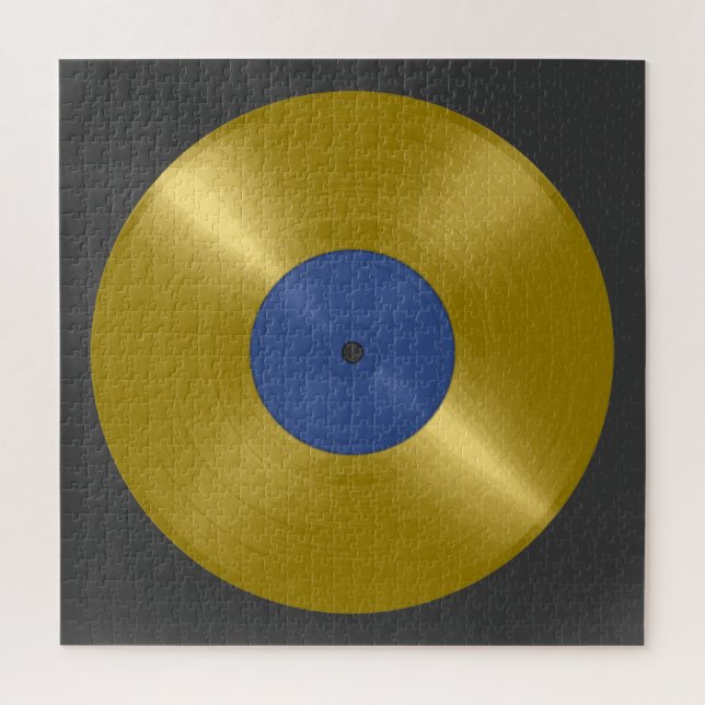 Quebra-cabeça Álbum de Vinil Dourado (Vertical)