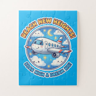Quebra-cabeça Alcance Novas Alturas! Sonhe Grande - Avião Alegre