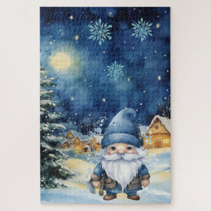 Quebra-cabeça Aldeia Azul Difícil de Natal e Gnomo
