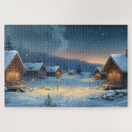 Quebra-cabeça Aldeia de Inverno Nórdica Puzzle