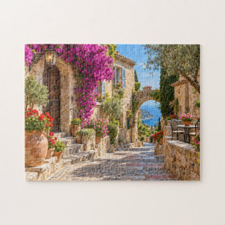 Quebra-cabeça Aldeia de Pedra Bougainvillea da Riviera Francesa
