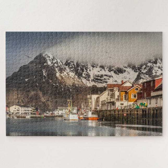 Quebra-cabeça Aldeia de Pesca das Ilhas Lofoten (Horizontal)